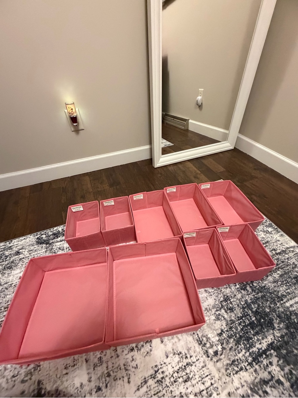 Amazon Pink Fabric Drawer Organizer Set - 10 Piece